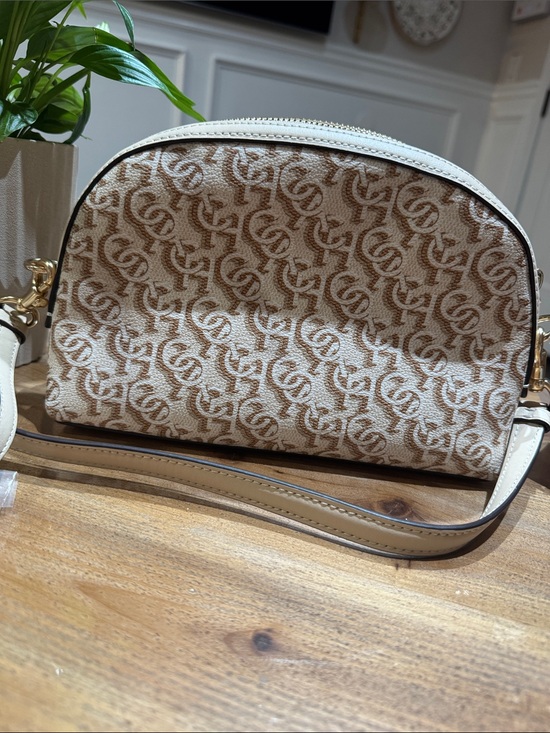 Coach Handbags - Coach Beige & Cream Signature Crossbody